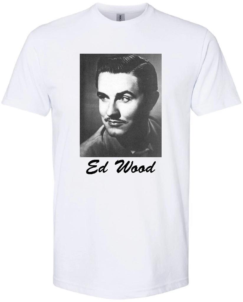 ED WOOD FILM MOVIE DIRECTOR PLAN NINE FROM OUTER SPACE CULT RETRO WHITE T-shirt