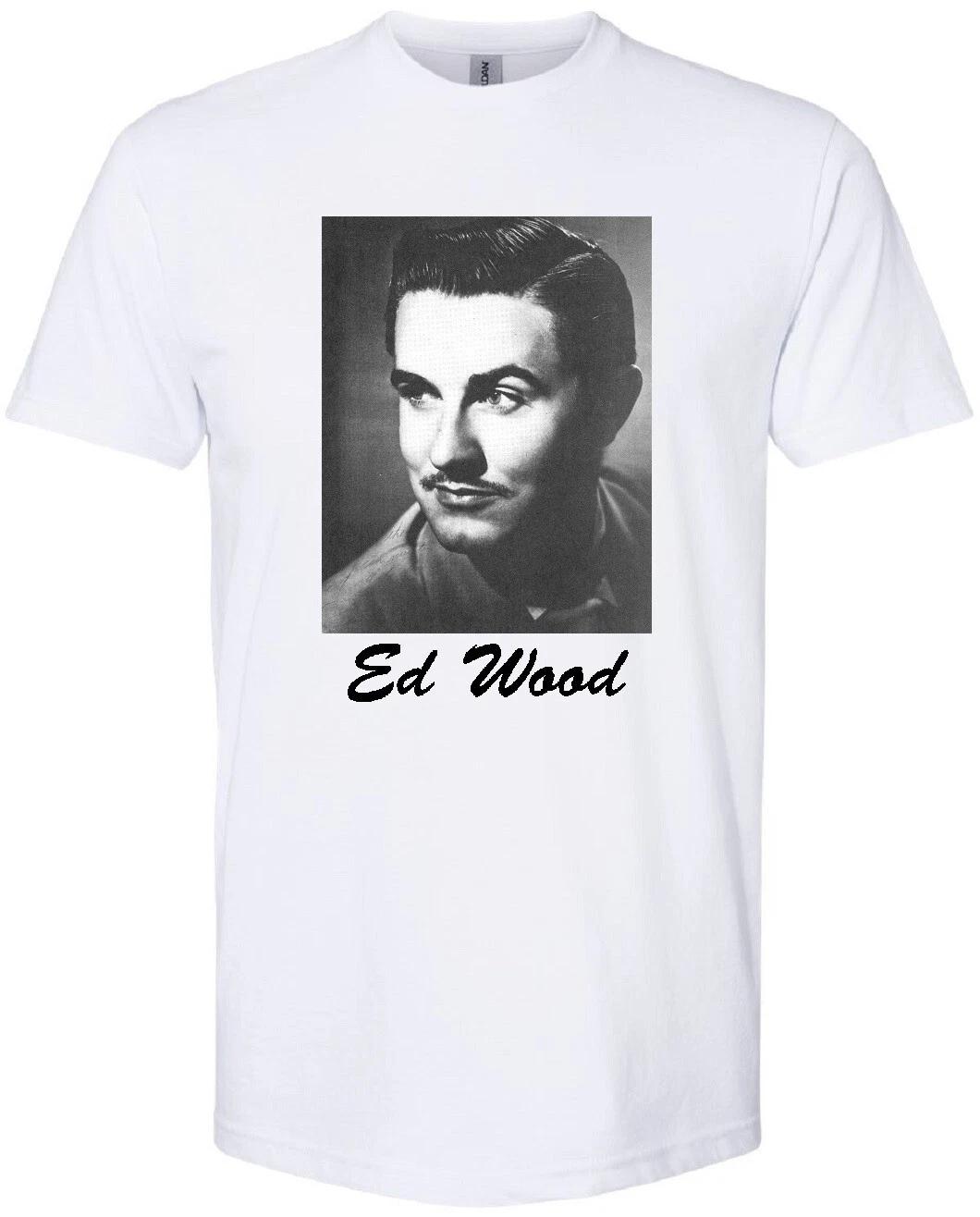 

ED WOOD FILM MOVIE DIRECTOR PLAN NINE FROM OUTER SPACE CULT RETRO WHITE T-shirt L