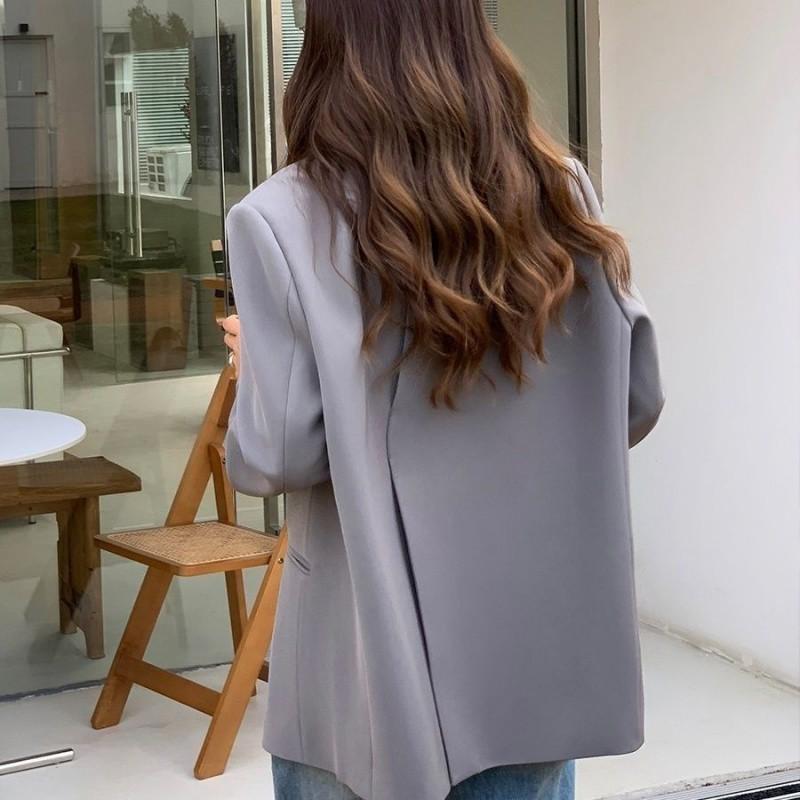 Women's Button Slim Casual Drape Business Blazer Suit Jacket Trend Coat Outwear