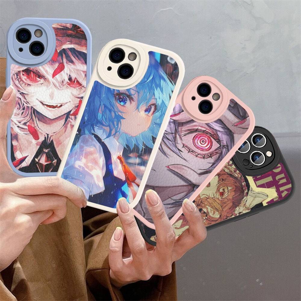 Classic Game Touhou Project Phone Case For IPhone 16 15 14 11 12 13 Pro Max Plus Back Leather Shell