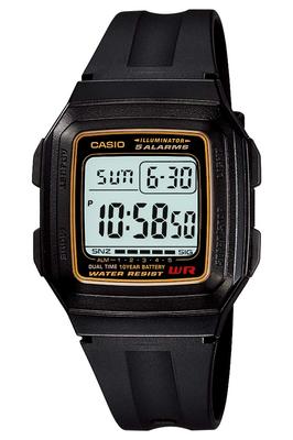 Casio F-201WA-9AJF Digital Watch - Black/Gold