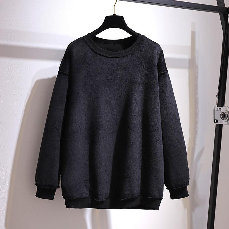 Women's Plus Size Plus Fleece Thick Sweatshirt Casual Pants New Autumn Suit