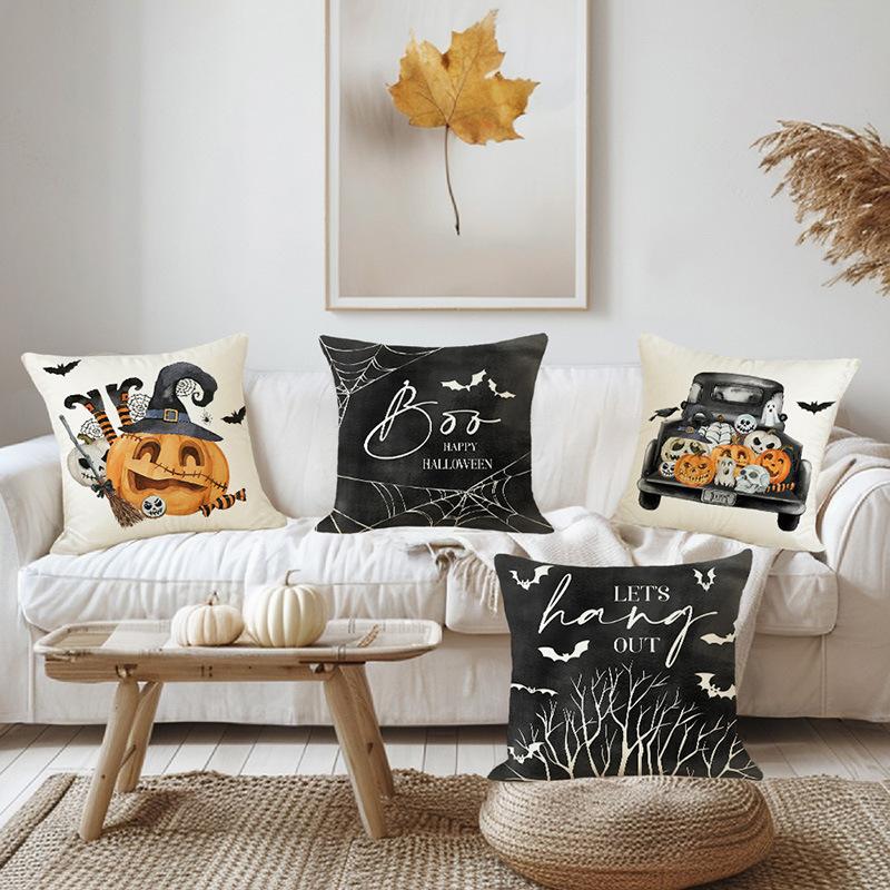 Halloween Pillow Case Pumpkin Spoof Fun Holiday Decoration Home Pillow Set Bedroom Cushion Set