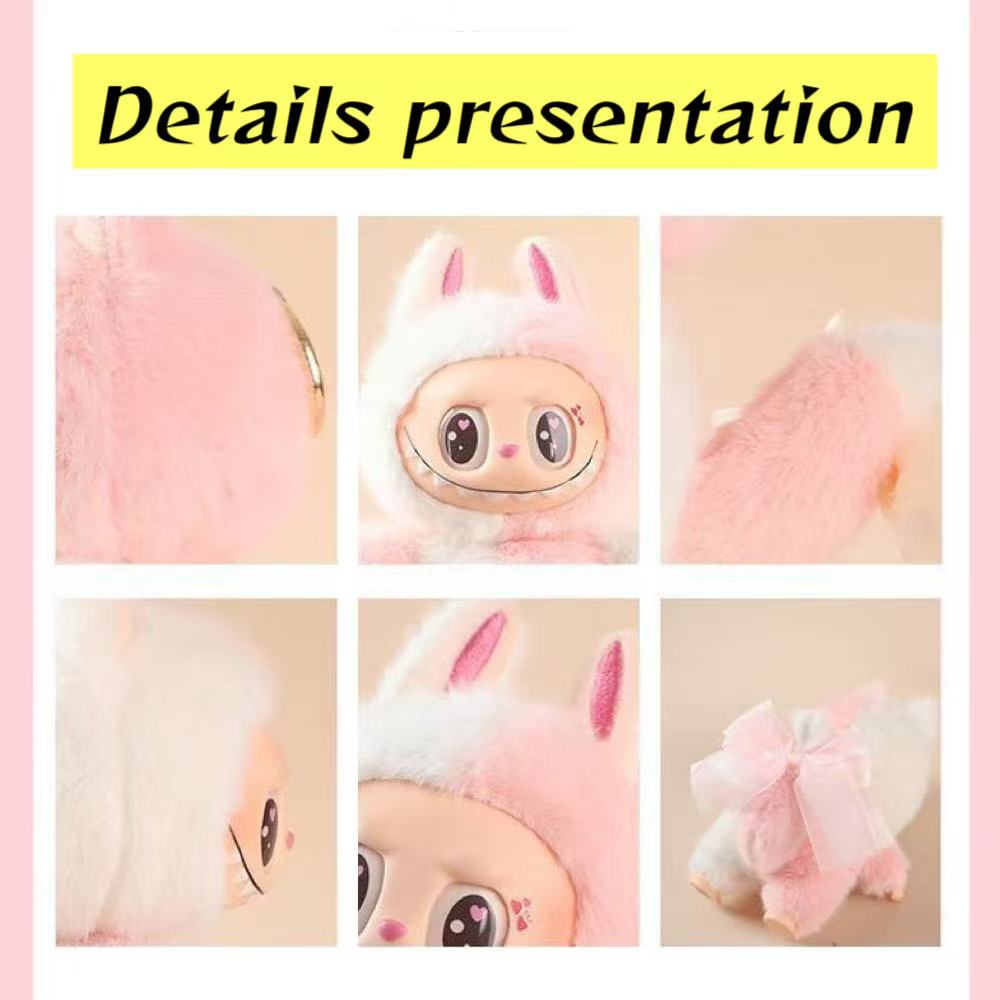 Cream Peach Fox Plushie Blind Box–Cute Kids' Toy with Soft Plush& PVCFigurine–Collectible Kawaii Stuffed Animal Keychain&Decor (Surprise Mini Doll)