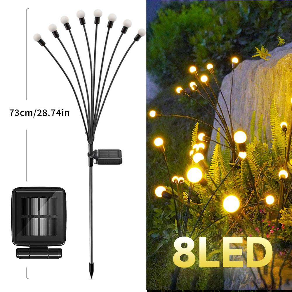 Solar Firefly Light Utomhus Trädgård Gräsmatta Trädgård Led Vattentät Human Sensing Landskap Dekorativa ljus