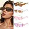 1/4set Trendy Candy Color Wide Square Frame Sunglasses Small Rectangle Sunglasses Summer Female UV400 Lens Trendy Eyewear UV400