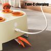 Cat Toy with Feathers Electric Interactive & Pompoms, USB Rechargeable Automatic Teaser Pet Toy, Indoor Cats Boredom Enrichment Electronic Toys