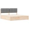 Bed Frame with Upholstered Headboard Light Grey 180 x 200 cm