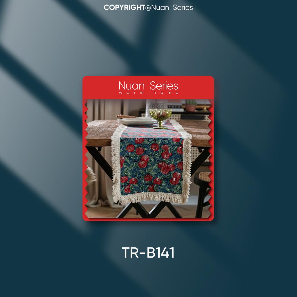 1 Stück Nuan Serie Modische Kunst bedruckte Tischflagge mit Quastenkante Weicher Tischläufer für für Esstischdeko Küche für Heimtisch Heimdeko