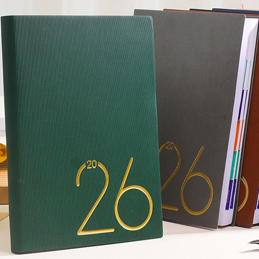 12 Months 2026 Schedule Planner Notepad English To-do List Notebook Diary Writing Pads  Student