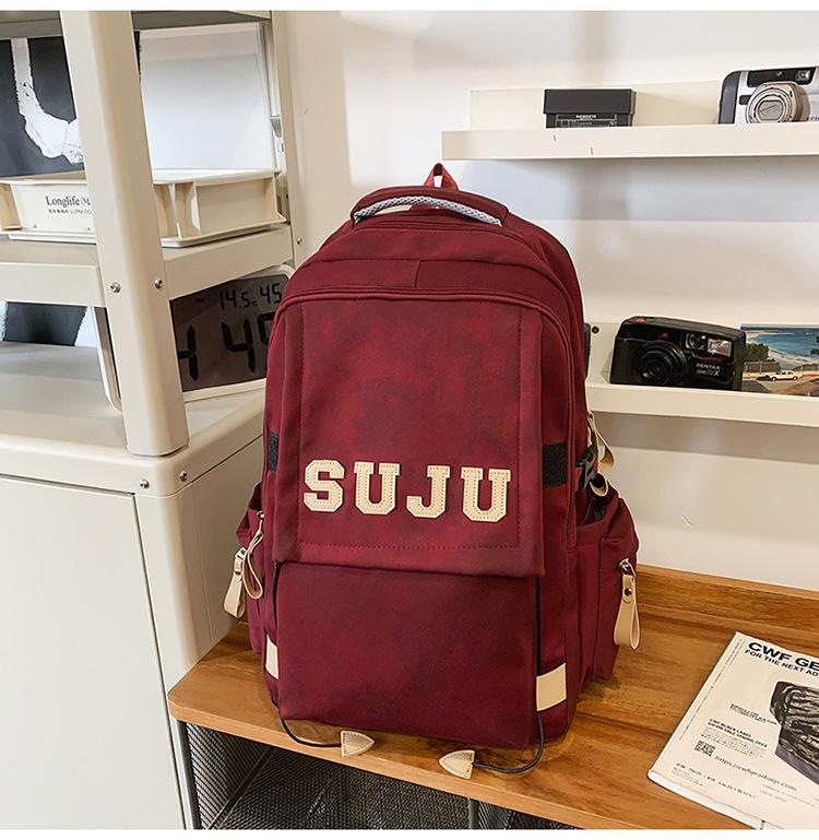 School bag female simple high school college student backpack large capacity women's bag water-proof travel backpack
