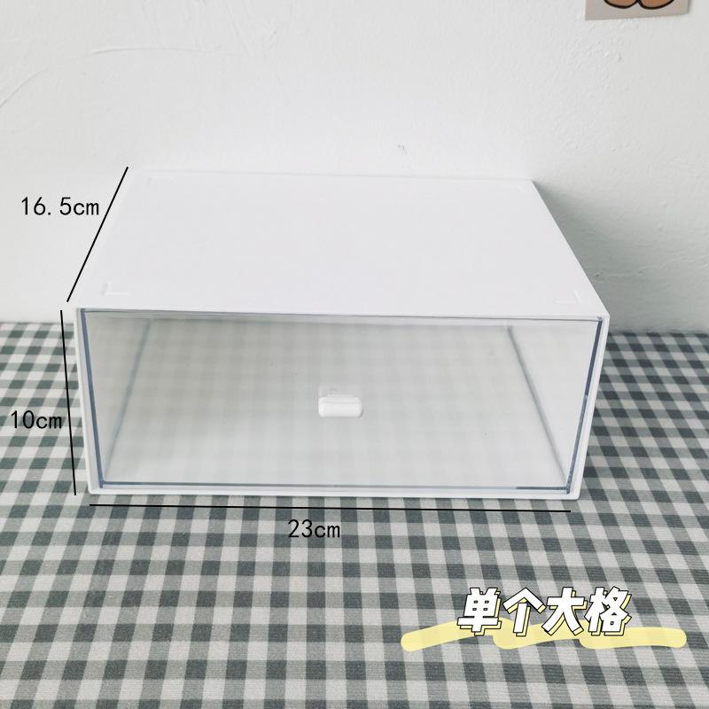 

Органайзер для макияжа Настольный органайзер для украшений с выдвижным ящиком, одноярусный, штабелируемый, для хранения браслетов и ожерелий, домашний