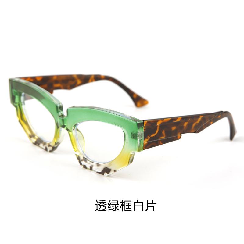 European and American style myopia glasses large frame irregular cat eye sunglasses Spice girl street shooting modeling UV protection sunglasses