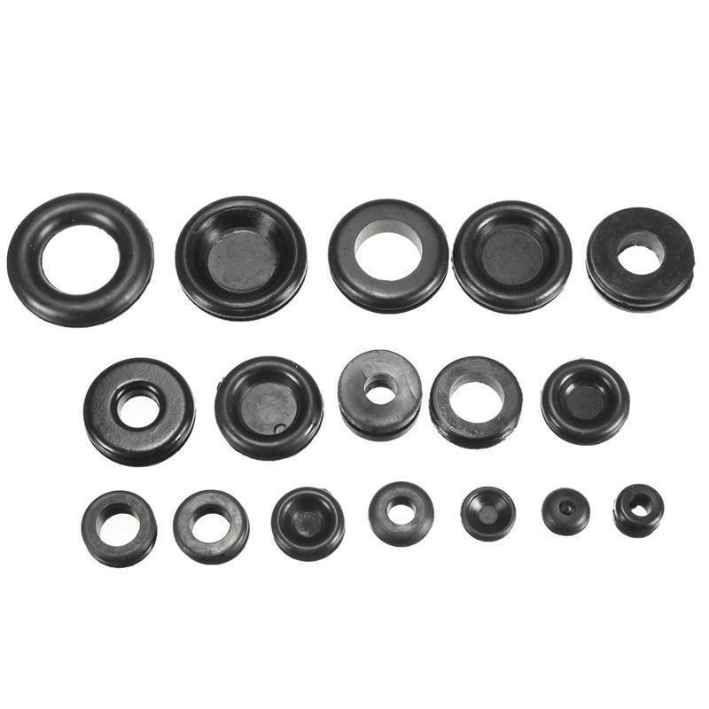 125 Pcs Rubber Grommet Assortment Set Firewall Wiring Electrical Wire Gasket Kit