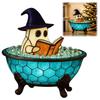 Halloween Ghost Bubble Bath LED Lamp Cute Ghost Night Light for Bathroom Bathtub Decor Color-Changing Mood Light