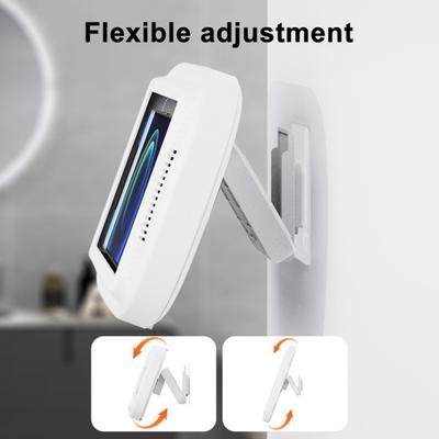 Shower Phone Mounted Phone Mount 360 Bathroom Mirror Holder Waterproof Wall Degrees Rotation & Adjustable Arm