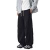 American trendy brand versatile elastic waist scimitar design sweatpants men's trend loose wide-leg sports casual long pants