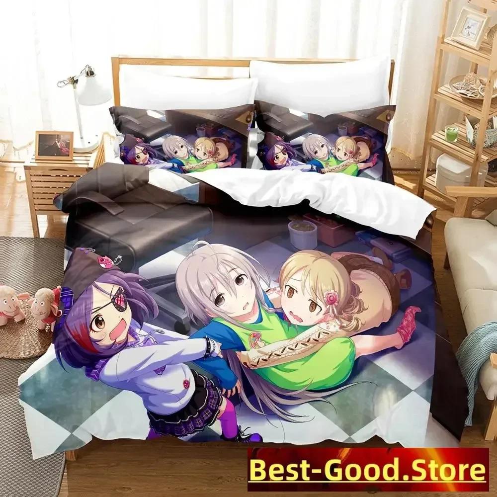 New THE iDOLM@STER Cinderella Girls Starlight Stage Bedding Set Printed Bed Set With Pillowcase Bed Duvet Cover Single Double