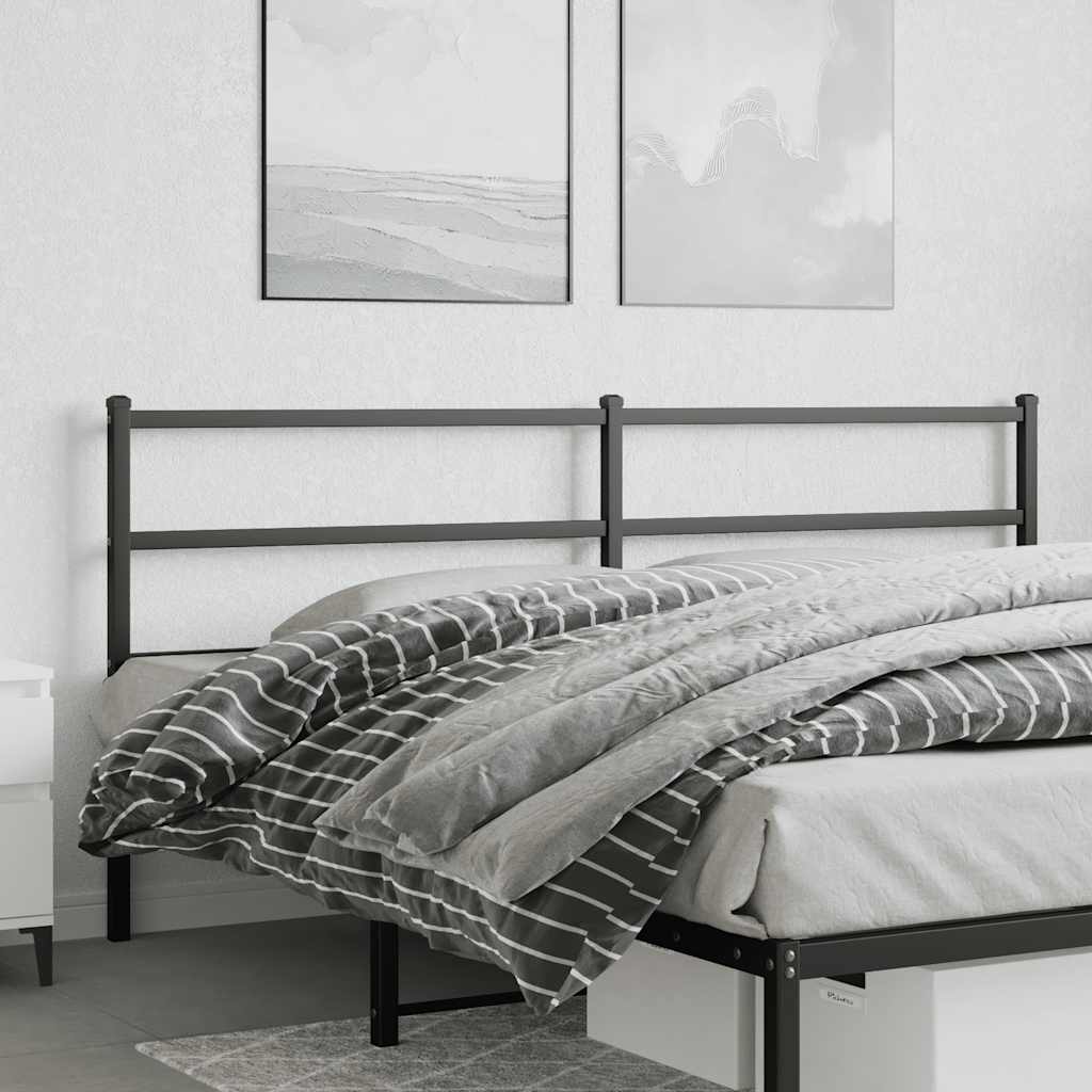 Vidaxl Metal Headboard, Black, 193 Cm