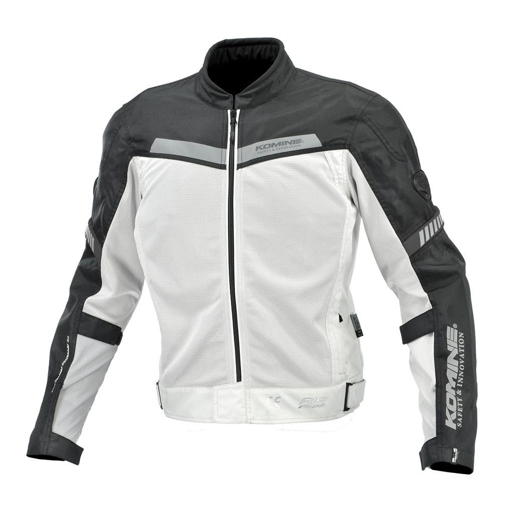 KOMINE Motorcycle Light XL 07-1274 Men's Jacket, Gray/Black,