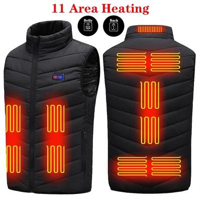 11 Heated Vest Jacket Fashion Men Women Coat Clothes Electric Heating Thermal Warm Clothes Winter Heated Hunting