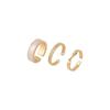 3 unids/set de anillos de Metal redondos de esmalte blanco bohemio, conjuntos de anillos ajustables abiertos con giro geométrico para mujeres y niñas, joyería de boda