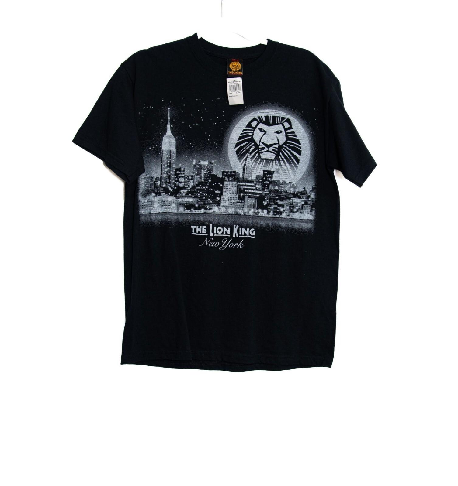 Disneys The Lion King New York Black Graphic T-Shirt Broadway Size M L