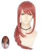 Peluca Cosplay Makima de Chainsaw Man Trenza Rosa Cabello Sintético Largo y Suave Para Fiesta de Halloween