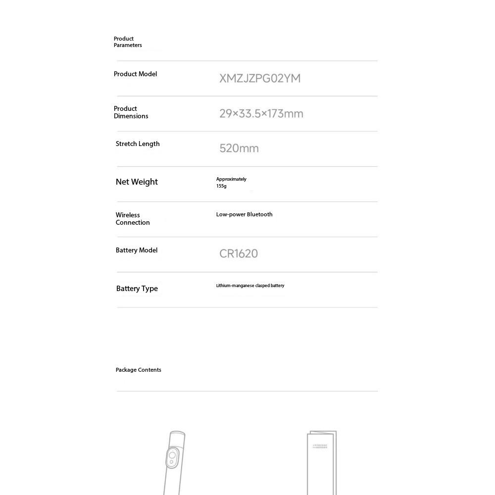 Mini Edition Xiaomi Stylus Selfie Stick - Bluetooth Camera Functionality Multi-Purpose Portable Travel Live Streaming Mobile Tripod