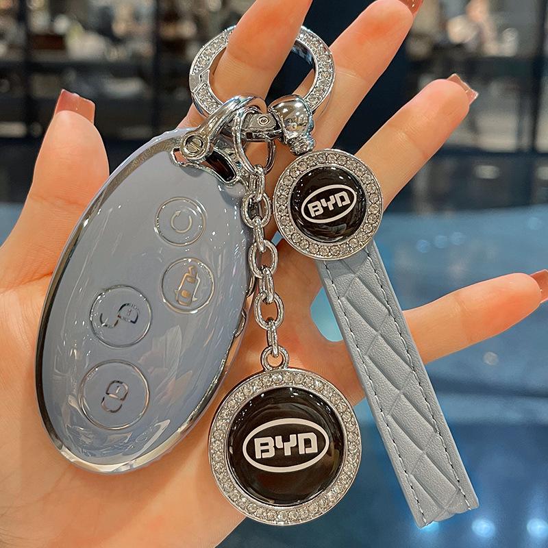 BYD Yuan Plus Women's Car Key Case: Fits Yuan Pro, Qin, Song, Dolphin, Tang, Han DMI Models.