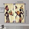 2pcs   Curtains&Window Treatment Elegant African Woman Machine Washable (without Rod) Stuff Clearance for Various Room Types
