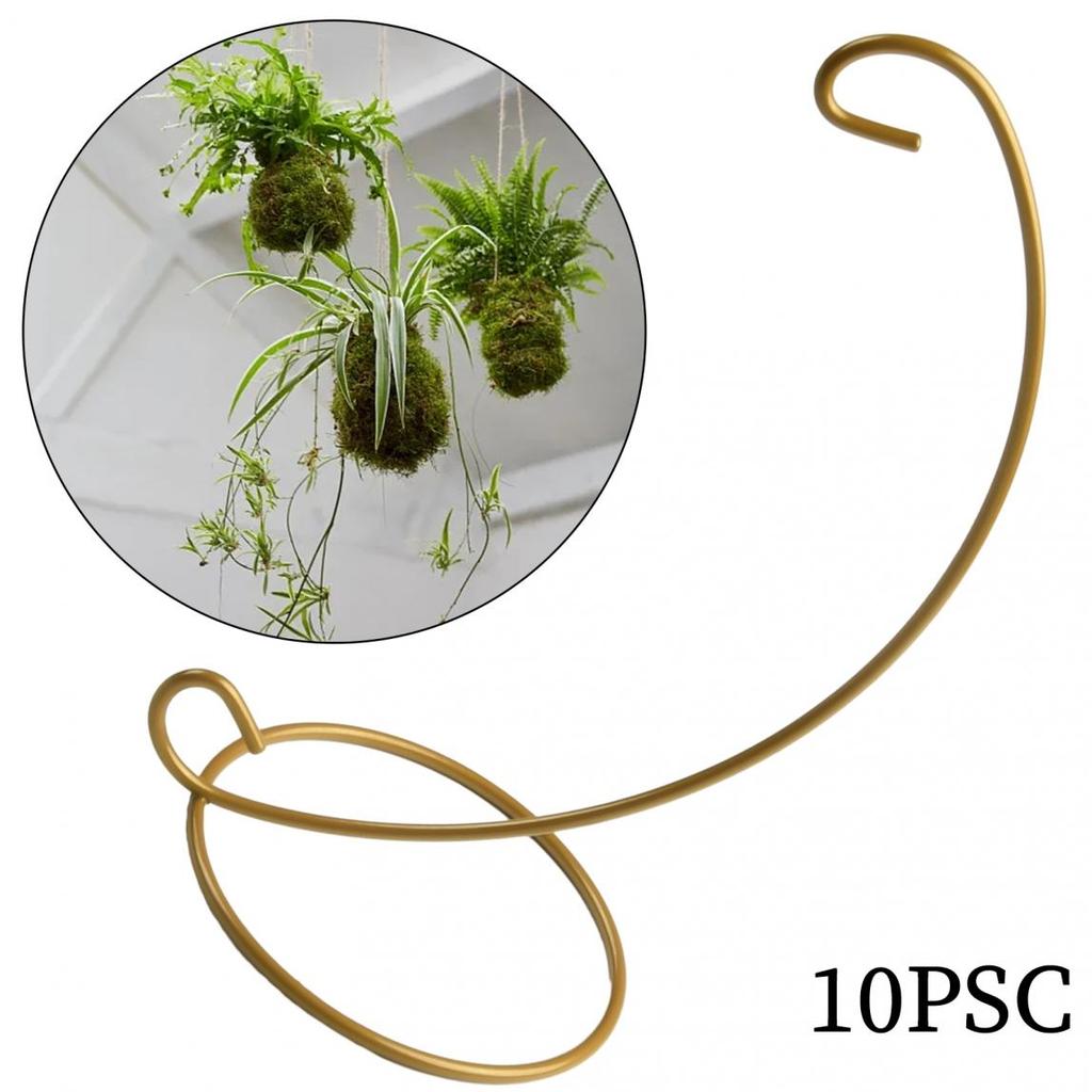 Ornament Hanging Display Stand Iron Stand L Shape Metal Decoration Golden