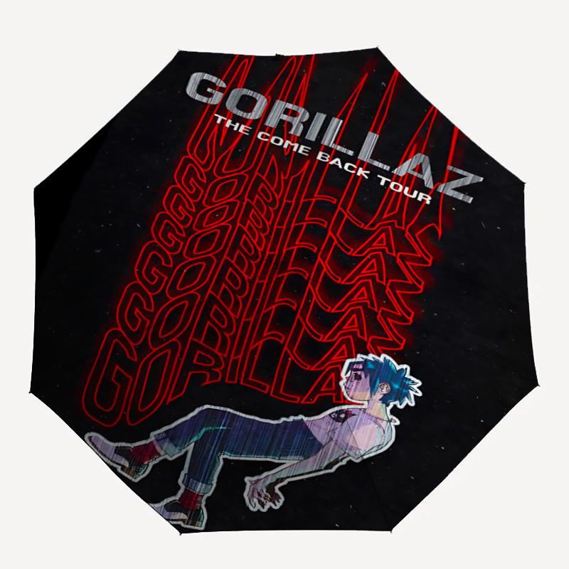

1PC Gorillaz, Comeback Tour Automatic Open/Close, 8-Rib Durable Frame Compact Travel Umbrella for Men & Women S1222056