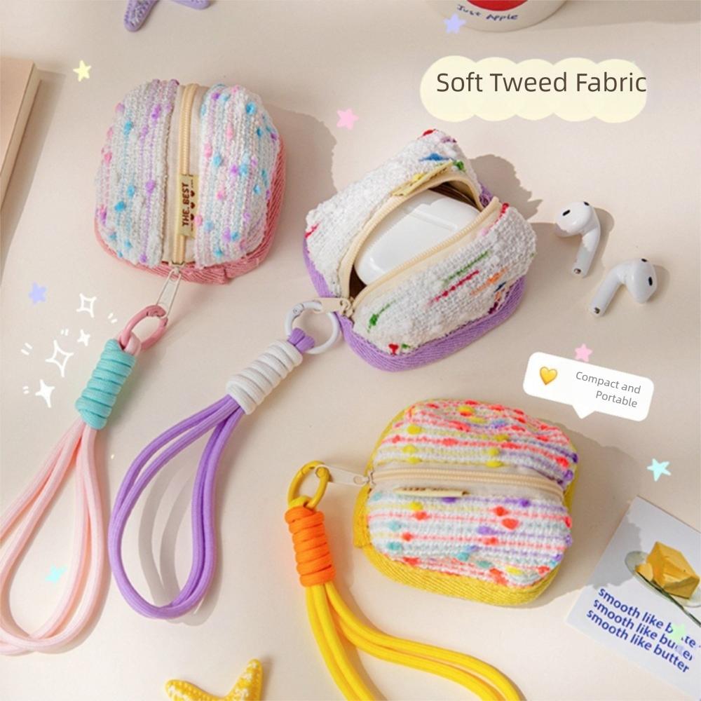 Mini Earphone Storage Bag Dopamine Bluetooth Headset Case Portable Coin Purse for Women Girls