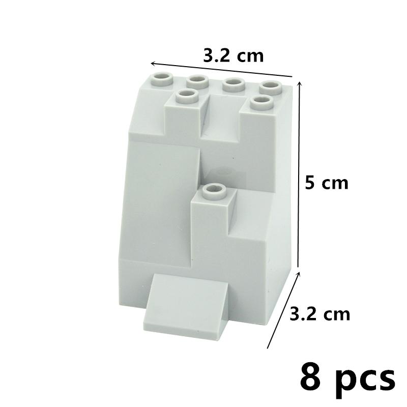 Assemble Particles 6082 6083 23996 47847 Moc Rock Panel City Street View DIY Enlighten Building Blocks Compatible With Brand