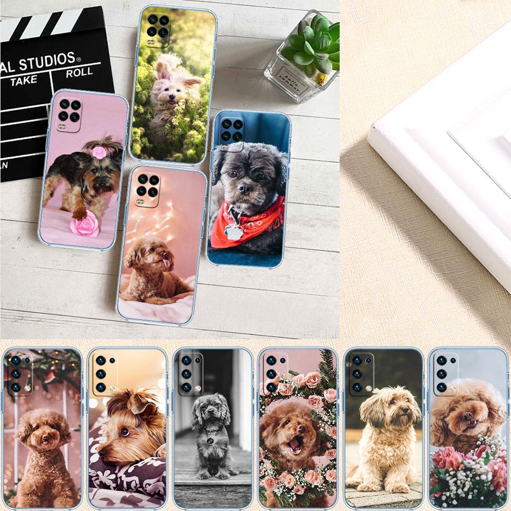 BF49 DOG Poodle Soft Shell Transparent Phone Case for Motorola Moto G7 G8 G9 G84 G85 G73 G24 G15 Z2 Play Power Plus