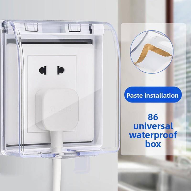 Copertura Protettiva in Plastica Tipo 86 per Bagno, Scatola Anti-schizzo, Coperchio Impermeabile per Interruttore e Presa, Scatola Impermeabile per Uso Domestico