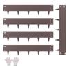 Steel Landscape Edging 5 Packs 39 X 5in Rust-Resistant for Yard Brown