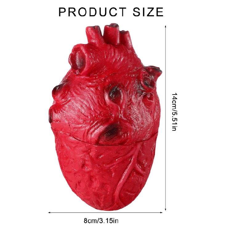 Scary Simulated Heart for Halloween Party and Horror Props Realistic Body Decoration Frightening Body Part Ornament