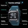 Reloj Electrónico Deportivo Cuadrado Estilo  Vida  Los Hombres Relojes Impermeables  Pulsera Luminoso Multifunción