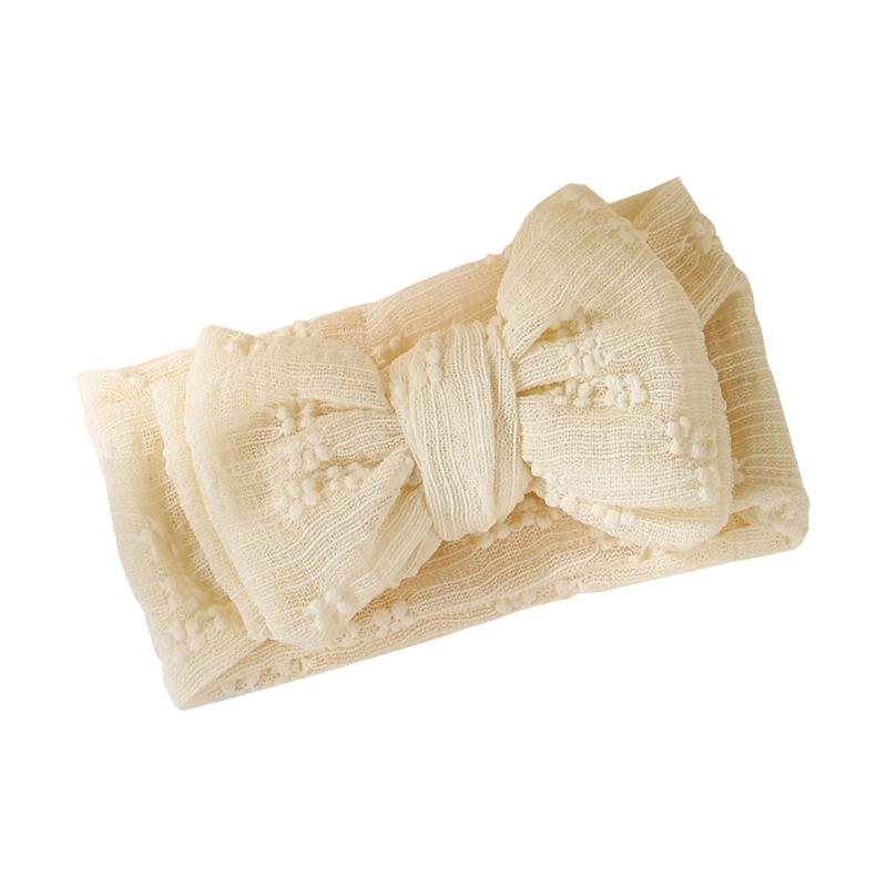 Breathable Mesh Fabric Headband Newborn Headwrap with Cute Bowknot Design Comfortable Baby Hair Accessories