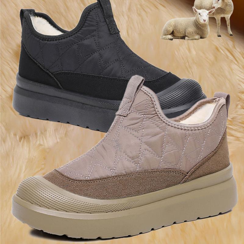 Down Cloth Non-slip Thick Bottom Snow Boots Women's Winter New Fleece-lined Casual Soft Bottom Comfortable Cotton Shoes