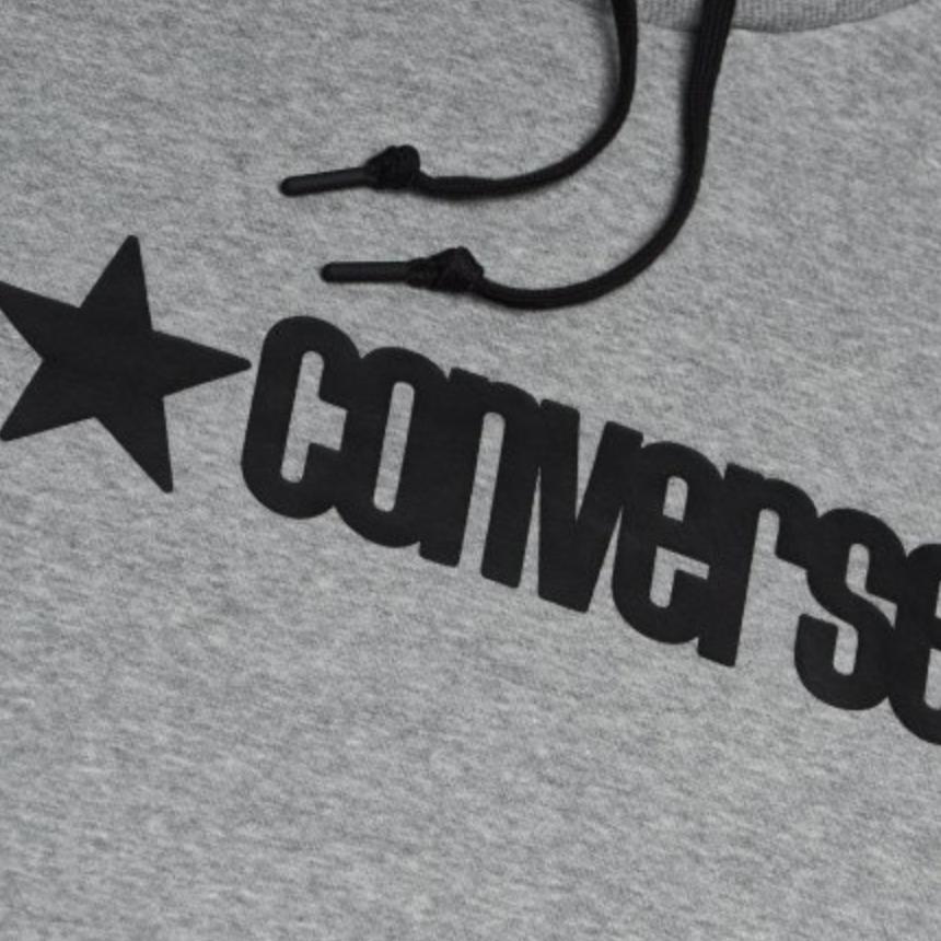 Converse Sweatshirts Men's Gray Hooded Moderate Regular 10019968-A02