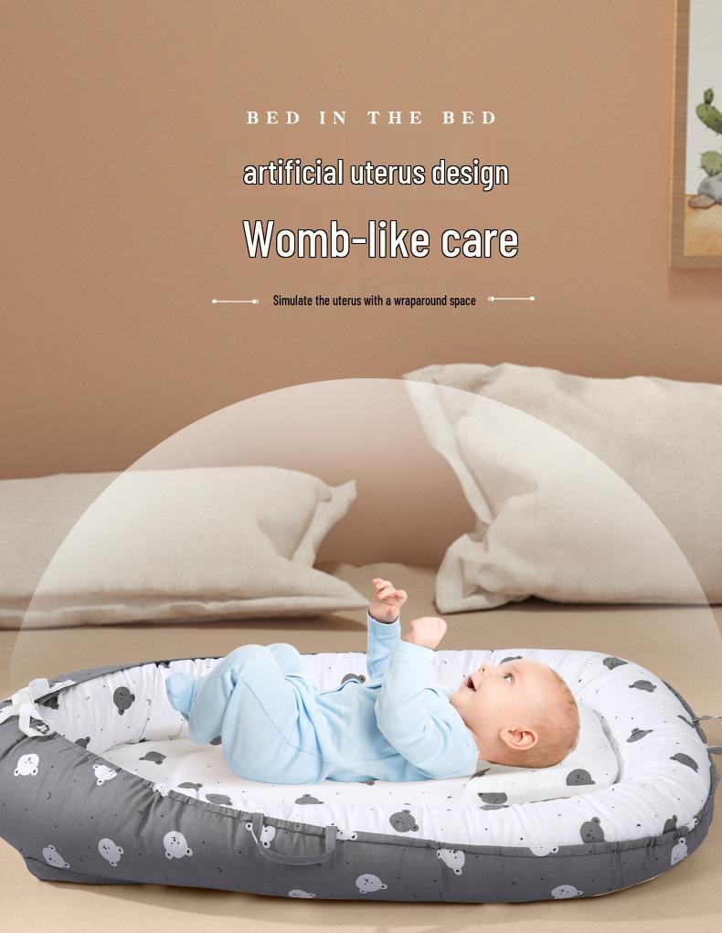 Pure Cotton Portable Anti-Pressure Baby Pillow & Bed Nest