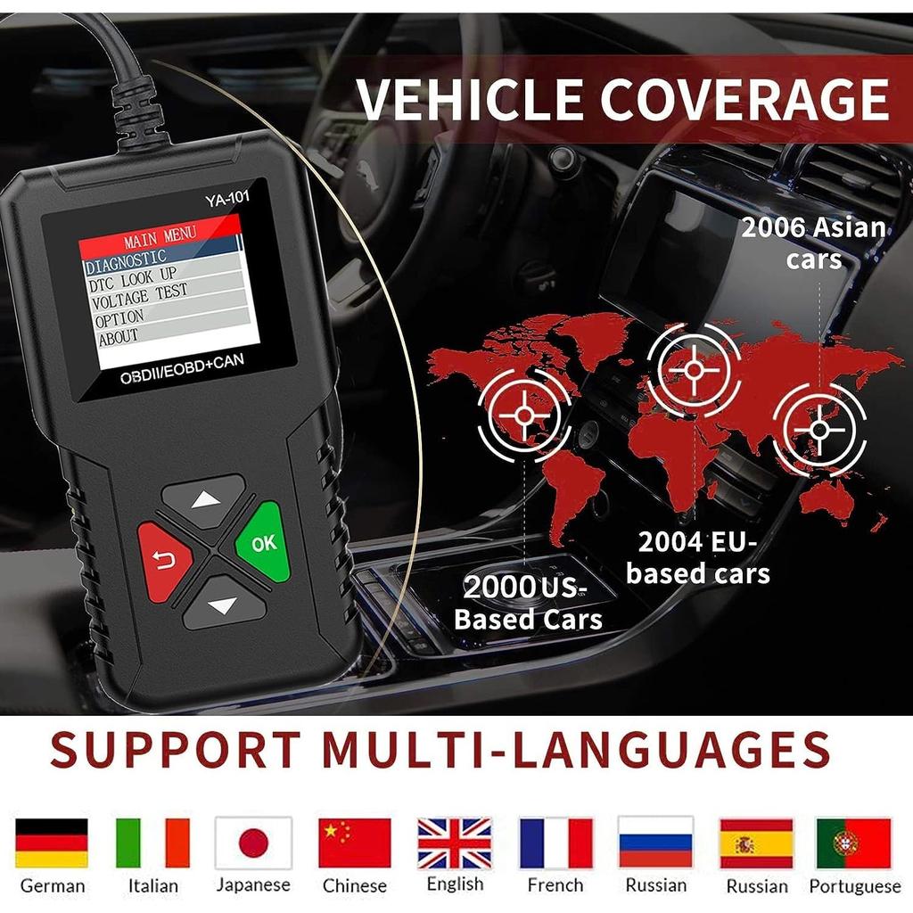 Mini Bluetooth OBD2 Scanner Diagnostic Tools Car Diagnostic Engine Code Reader for OBD II/EOBD Vehicles for Android