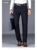 Men's Casual Stretch Black Business Trousers - Youth Straight Leg Suit Pants
