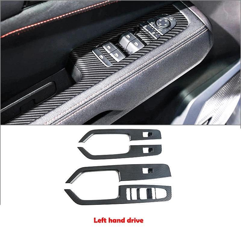 LHD RHD For BYD Shark 6 2024 2025  ABS Carbonfiber Window Rise Switch Cover Glass Lift Control Panle Cover Interior Accessories