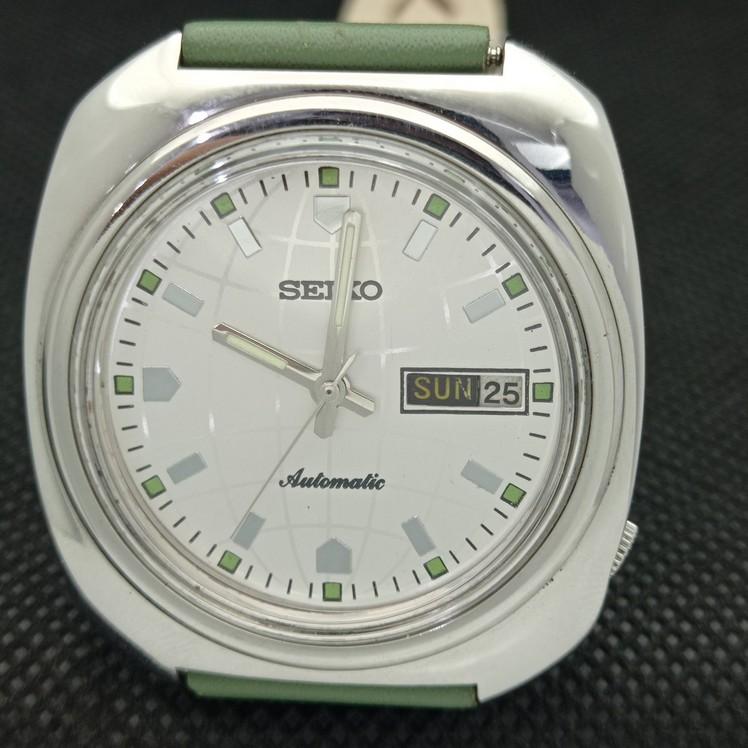 POUŽITÉ VINTAGE SEIKO AUTOMATIC 6119C JAPONSKO PÁNSKÉ D/D STŘÍBRNÉ HODINKY 621e-a415940-2 SKU621e-a415940