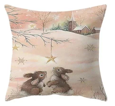 Christmas Pillowcase Cushion Cover Christmas Decorations for Home Christmas Ornament Gift Happy New Year