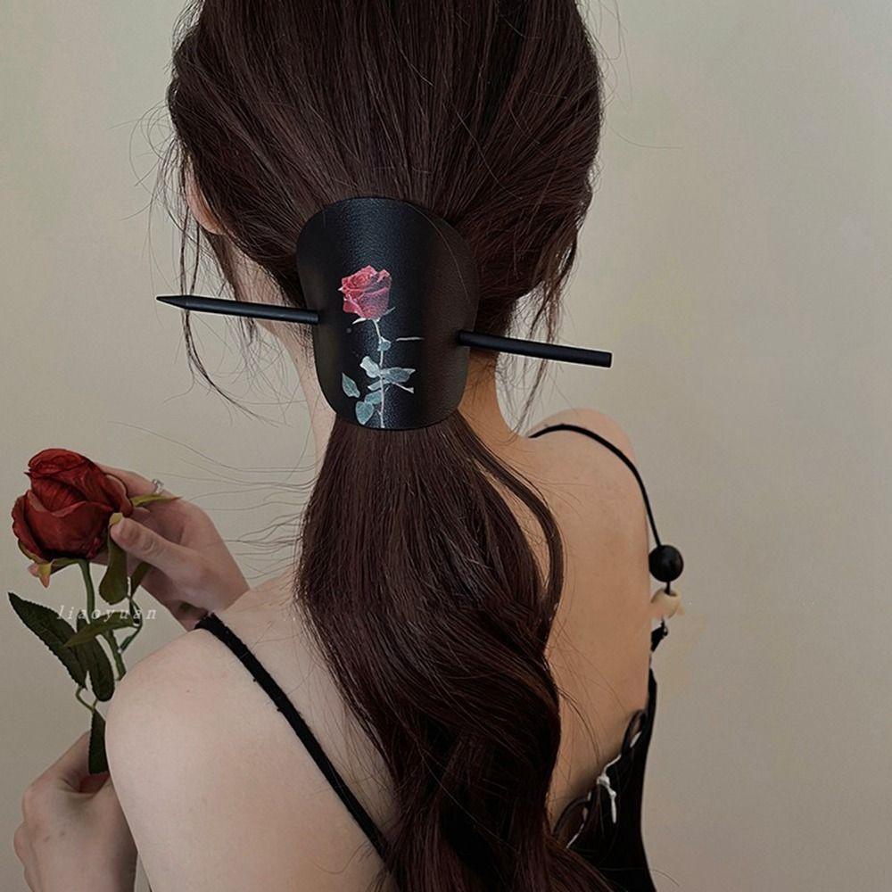 

Деревянный головной убор с зажимом, деревянная заколка для волос, головные уборы в китайском стиле, древние аксессуары для волос, палочка для волос Ханфу